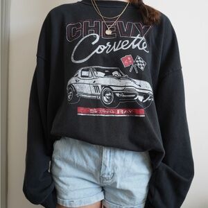 Chevy Corvette Graphic Sweatshirt XL for Oversized Look